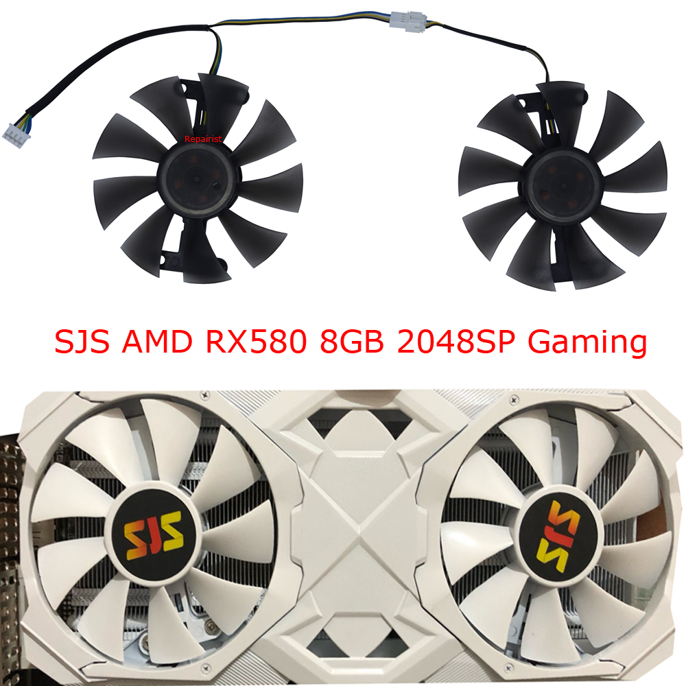 2ชิ้น/เซ็ตพัดลมการ์ดแสดงผลเส้น - Rx 580 8Gb 2048Sp Gpu บทวิจารณ์และราคา